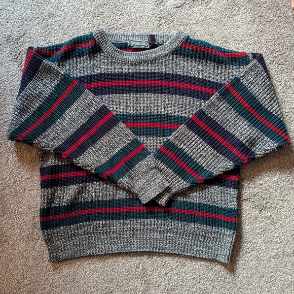 80s Vintage McGregor Knit Crewneck Sweater Size Medium - Picture 2 of 4